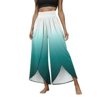 Ženske hlače visokog struka s elastičnim pojasom široke Ležerne duge joga hlače Radne hlače za žene