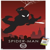 Herojska silueta u mumbo - u-Zidni plakat Spider-Man s gumbima, 22.375 34
