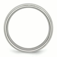 Polirani prsten s rebrastim rubom od nehrđajućeg čelika