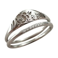 Zaručnički prsten od zaručničkog prstena od titana, zaručnički prsten, zaručnički prsten, Srebro 5