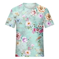 Rasprodaja Ljetne tunike za žene za svaki dan svestrane Ležerne majice kratkih rukava s okruglim vratom trendi