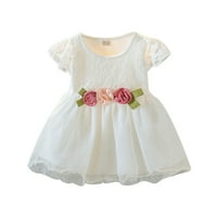 Dječja odjeća za djevojčice, odjeća za malu djecu, cvjetna čipkasta haljina od tila za djevojčice, haljine za