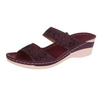 Gomelly kline sandale za žene Ljetna platforma sandala udobna casual plaža cipele vino crveno 10