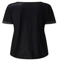 Ženska ležerna ljetna boho majica s izrezom u obliku slova u, bluza Plus size, tunika kratkih rukava, vrhovi