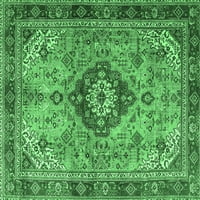 Ahgly Company Unutarnji trg Perzijski Smaragdno zelena prostirka tradicionalna područja, 4 'Trg