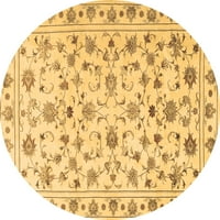 Ahgly Company zatvoreni okrugli perzijski smeđi tradicionalni prostirke, 6 'krug