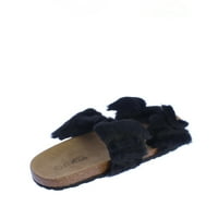 Mata Trensetter-fau krzna kliznu sandalu u crnoj boji