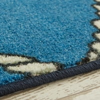 Mohawk Home prizmatična obalna neto plava prijelazna tema obalna preciznost tiskana prostirka, 8'x10 ', plava