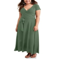 Ženska haljina s omotom veličine plus
