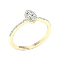 10k dijamantni zaručnički prsten od 10k žutog zlata