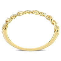 Carat T.W. Dijamantni 10KT žuto zlato mini link prsten