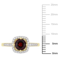 Ženski prsten od 10 karatnog granata od 10 karatnog žutog zlata