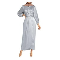 Ženska haljina kaftan Arapski Jilbab Abaia Maksi haljina s čipkastim šavom