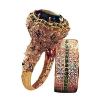Zaručnički prsten ručno izrezan od bijelog poklon dragulja vjenčani prstenovi