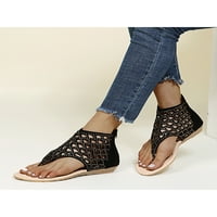 Ženske Ležerne gladijatorske sandale s ravnim potplatom, ljetne japanke na plaži, otvorene cipele veličine 4-12