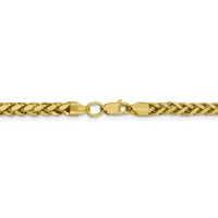 Pšenični lanac od žutog zlata s polučvrstim dijamantom rezanim u Aircaratu