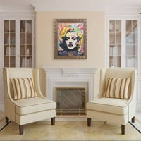 Zaštitni znak likovna umjetnost Marilyn 2 platno umjetnost Deana Russoa, zlatni ukrašeni okvir