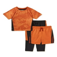 Atletic Works Majica, kratka i toddler boy majica, kratke i jogger hlače, 3-komad, veličine 12m-5T