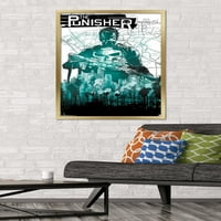 Comics of the comics-Punisher-Zidni plakat s mapom, 22.375 34