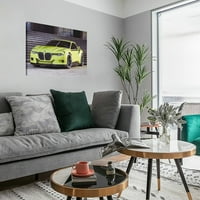 Žuti sportski automobil platno zidni umjetnički dekor, vodoravna verzija Galerija omotanih zidnih dekora Moderni