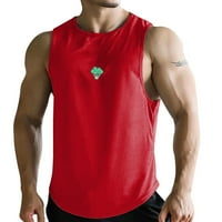 Muške sportske majice za muškarce, Muška prozračna majica s brokulom bez rukava, uklopljeni modni ljetni top s