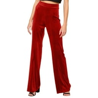 Zuwimk hlače za žene, vrećaste hlače s visokim strukom za žene vintage y2k ravne noge hlače labave fit crvene,