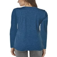 LUMONO WOMEN Dugi rukavi udobni solidni pulover vrhovi casual crewneck majice rade majicu za dnevnu odjeću S-xxxxxl
