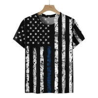 Ženske majice s američkom zastavom, modne majice Na pruge sa zvijezdama, domoljubna majica s rukavima Za Dan neovisnosti,