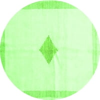 Ahgly Company Unutarnji okrugli solidni zeleni moderni prostirke, 8 'krug