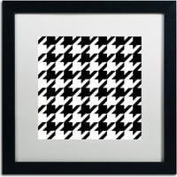 Zaštitni znak likovna umjetnost Xmas Houndstooth 6 Canvas Art by Color Pekara, bijela mat, crni okvir