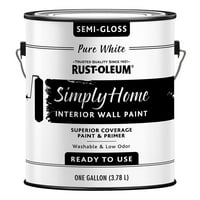 Rust-Oleum mumbo polusjajna čista bijela boja za unutarnje zidove, galon