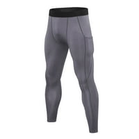 Muške sportske rastezljive tajice-hlače prozračne brzosušeće hlače za fitness koje upijaju vlagu u sivoj boji,
