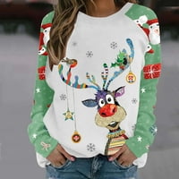 Rasprodaja ženska jesenska modna majica s okruglim vratom s dugim rukavima Raglan casual pulover s grafičkim printom