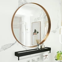 Okruglo duboko ogledalo od aluminijske legure, viseće ogledalo Ukrasno Ogledalo za spavaću sobu, toaletne sobe,