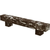 Ekena Millwork 6 H 8 D 60 W Pecky Cypress Fau Wood Kamin Mantel Kit W Alamo Corbels, Vintage Mahagoni