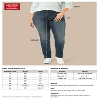 Potpis Levi Strauss & Co. Žene i žene plus Srednji uspon Skinny traperice