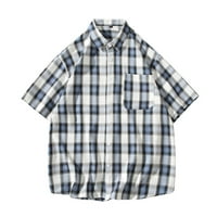 CLLIOS Havajske košulje za muškarce ljetna print majica za plažu Redovna fit majica kratkih rukava Ugodna gumb