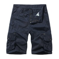 muške teretne kratke hlače Plus Size a-list, široke Ležerne hlače na kopčanje s džepovima na patentnim zatvaračima,