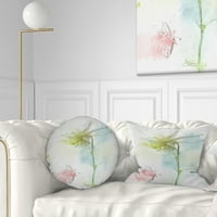 Dizajn Skica zvona i leptir - Cvjetni jastuk za bacanje - 12x20
