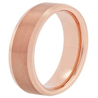 Muški ružičasti volfram jednostavni zakošeni vjenčani prsten za udobnost - muški prsten