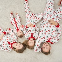 Usklađivanje božićnih pidžama postavljenih za obitelj, tiskane PJ -ove za žene muškarci Dječaci Djevojke Djevojke