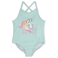 Mlada srca Djevojčice za djecu Unicorn 2pk kupaći kostim, veličina 2T-4T