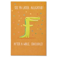Američki pozdravi vidimo da kasnije alligator Goodbye karticu s folijom