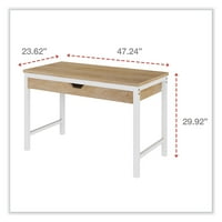 Moderni radni stol, 47. 23. 29.92, Bež drvo, bijelo