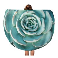 Okrugli pokrivač za ručnik za plažu prekrasan pravokutni aranžman sukulenata kaktus u cvjetnoj žardinjeri krug