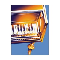 Zaštitni znak likovne umjetnosti stari klavir na platnu Davida Chestnutta