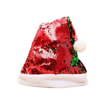 Heiheiup božićni ukrasi dvostrani reverzibilni božićni šešir Šalica šarenih perlica za odrasle rogove božićni
