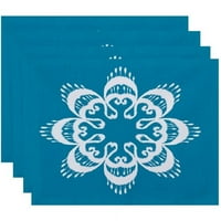 Jednostavno Daisy 18 14 Ikat Mandala Geometric Print Placemat