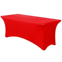 Stolnjak od donjeg stola od rastezljivog stolnjaka od spandeksa za noćni ormarić-crvena