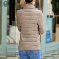 Clearance ženska lagana jakna s pufflenom jaknom dugi rukavi udobni prekriveni podstavljeni donji jakna, ženska
